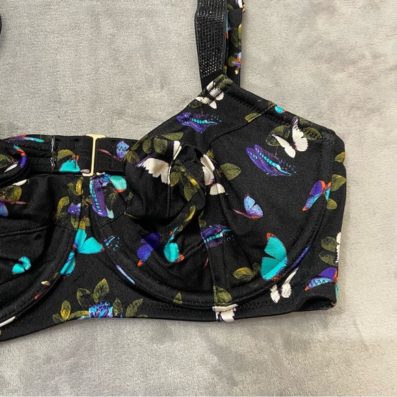 New! Victoria's Secret Electric Butterflies Shine Strap Bikini Top 4622 - Picture 6 of 9